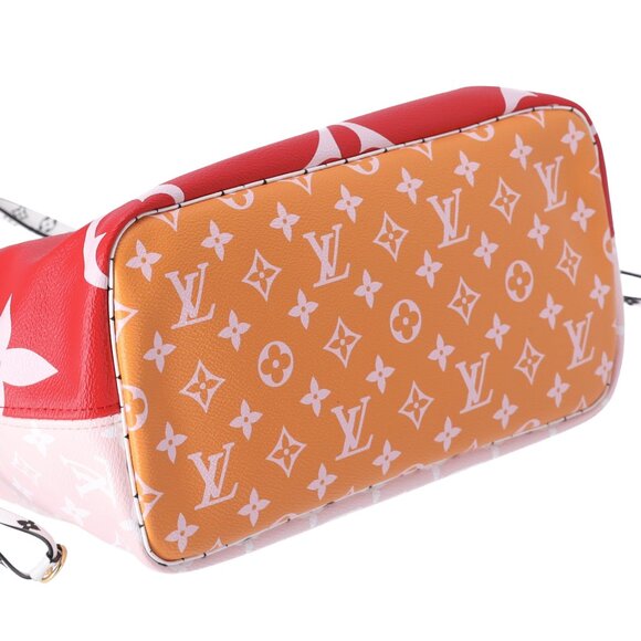 Louis Vuitton Neverfull MM Giant Monogram Tote Bag M44567 Rouge Pink - Picture 7 of 9